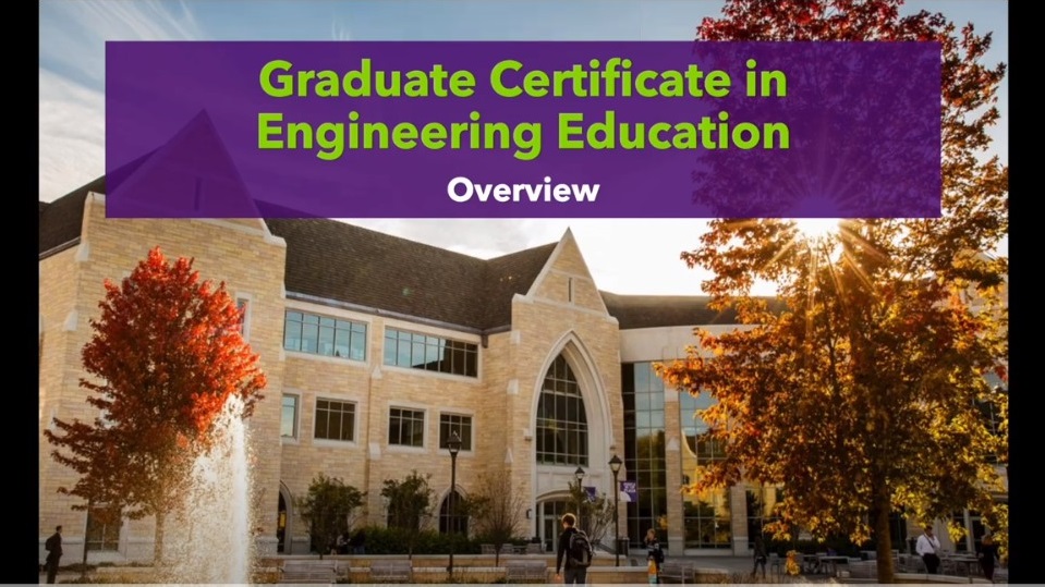 Graduate Certificate in Engineering Education Program Overview - YouTube screenshot