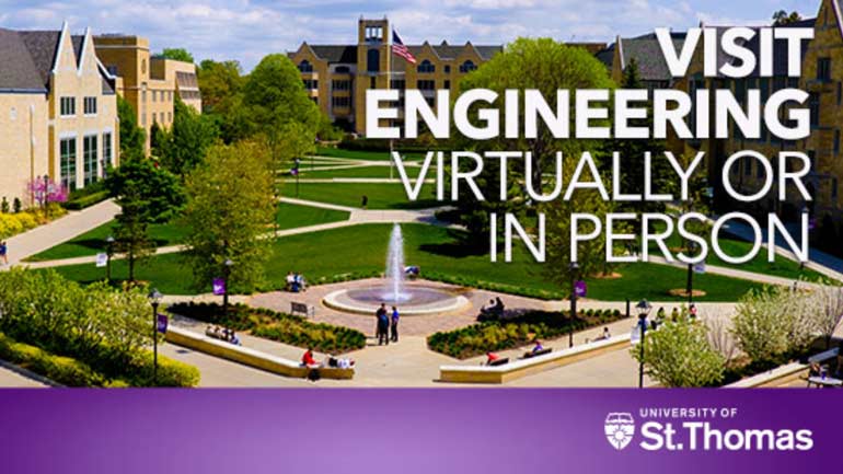 Screen of video titled: Visit Engineering Virtually or in Person