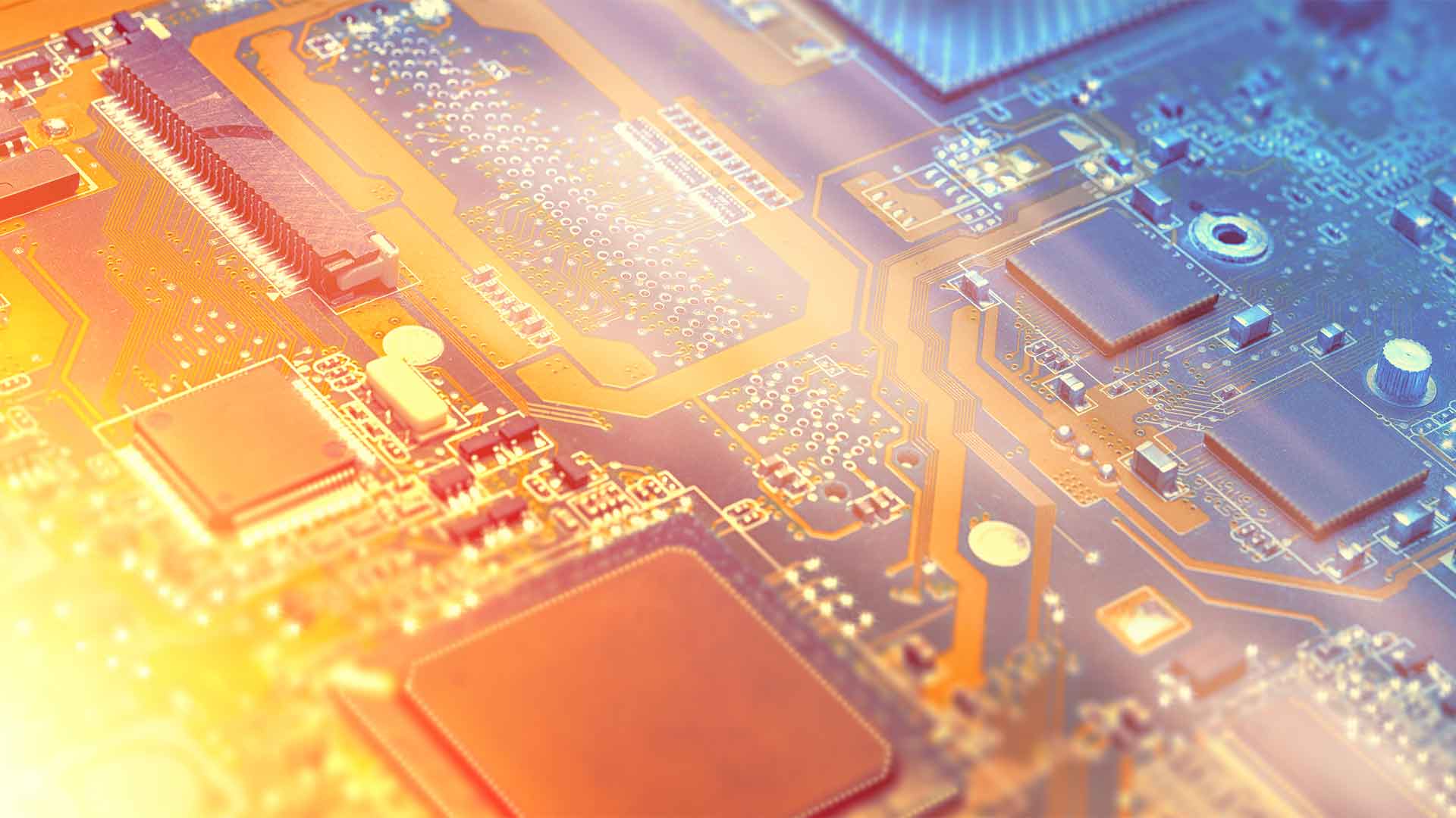 Close up of a computer board