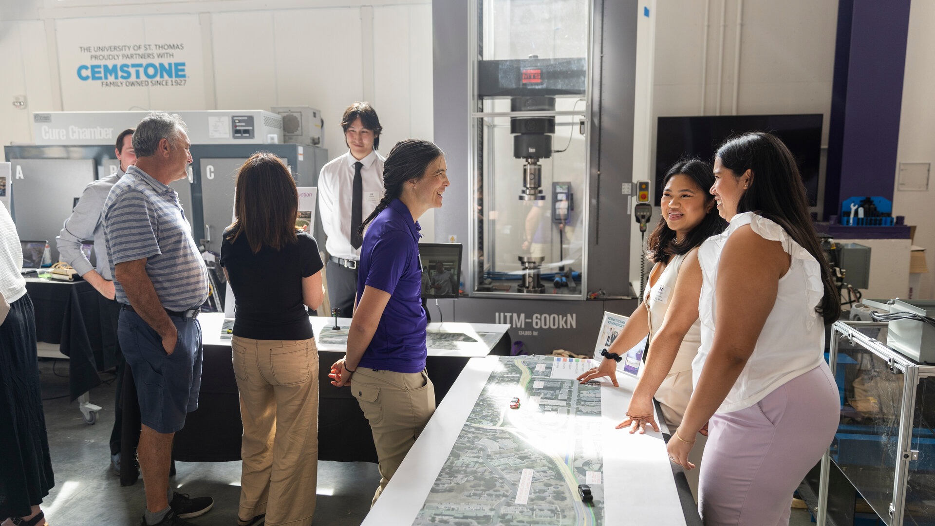 students presenting senior design projects