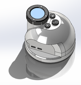 Auris AI enhanced digital stethoscope design view (3 buttons)