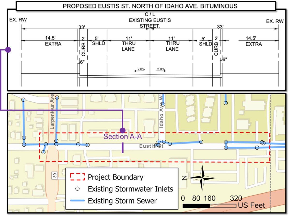 Ramsey Eustis Street corridor schematic