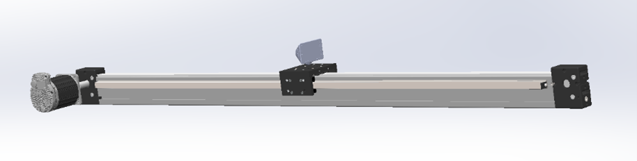 Figure 1: Dash cam mounted to a belt driven linear actuator and powered by an electric motor.