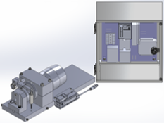 SolidWorks model of designed advanced wear simulator.