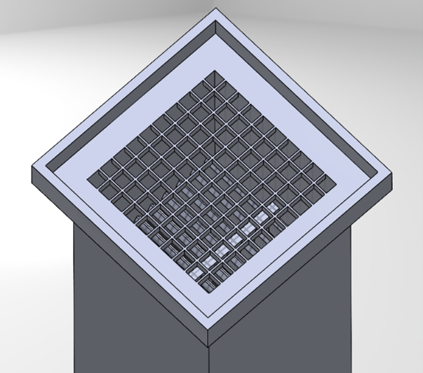 Figure 1: Solidworks model of inlet stack