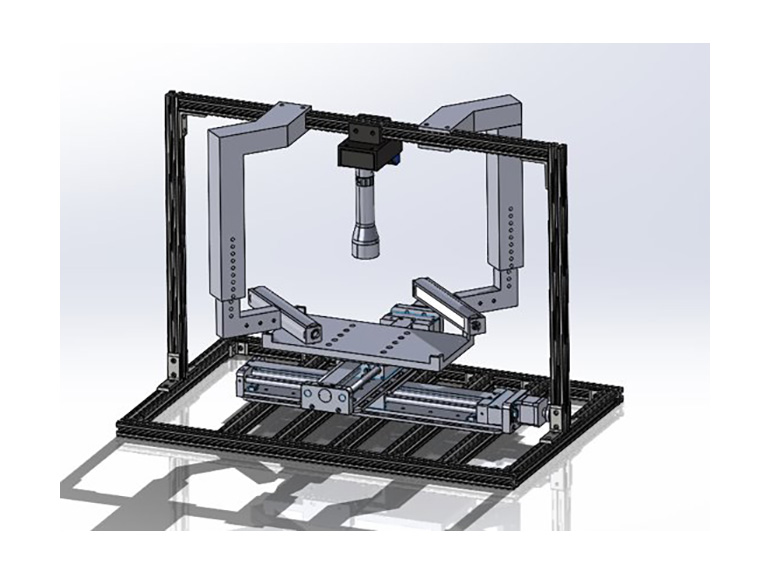 CAD model of IC edge damage detection system 
