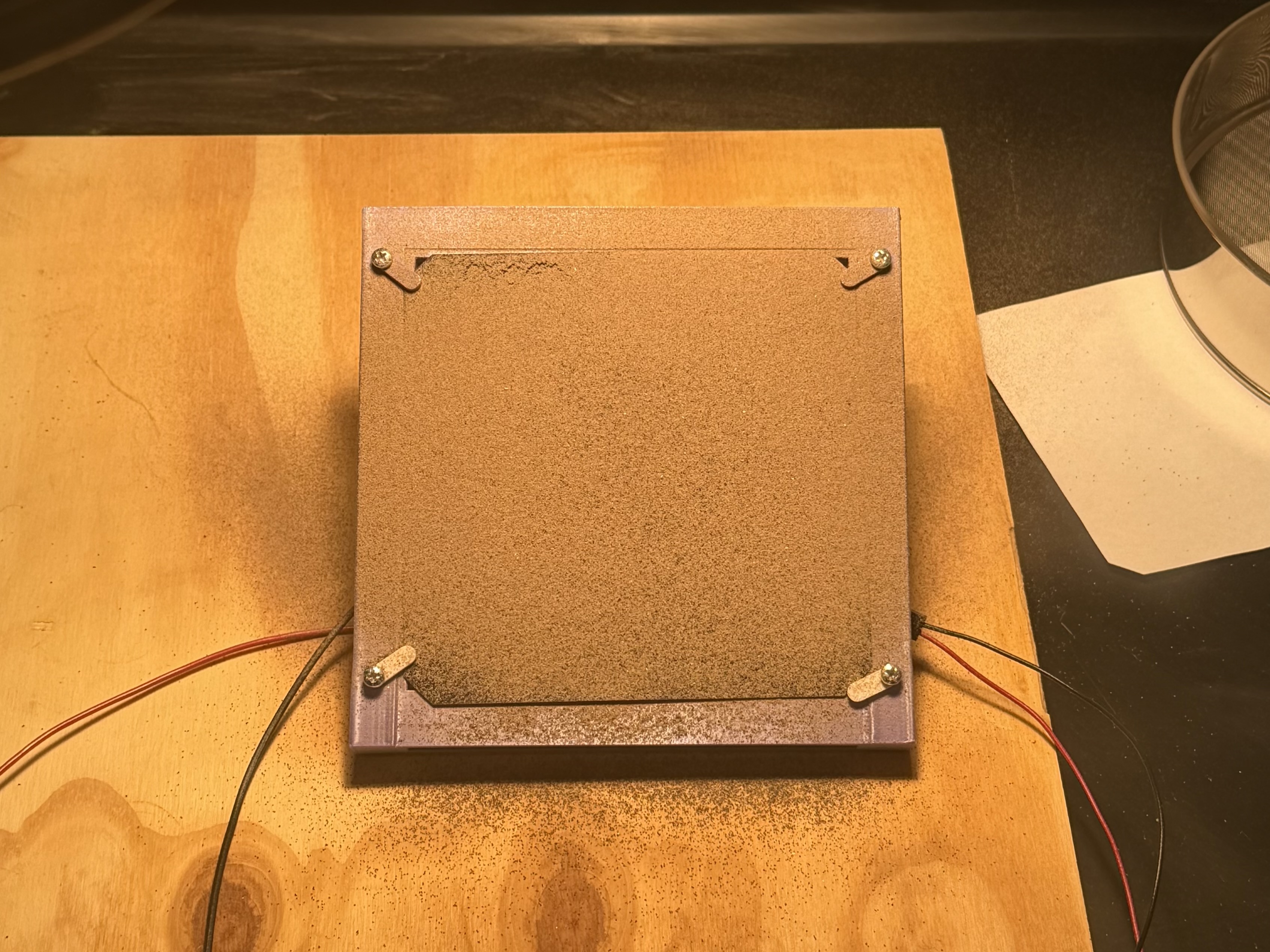 Image 2: A dusted solar cell during testing.