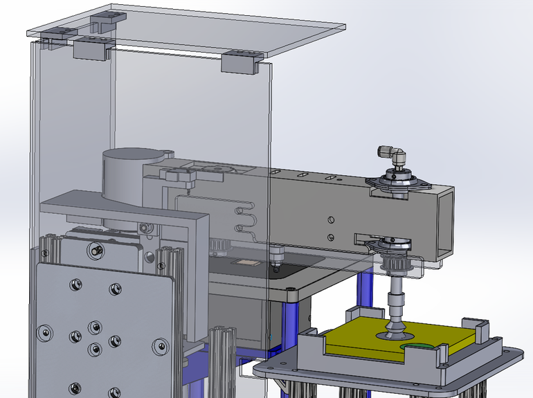Automated System attaching to sample